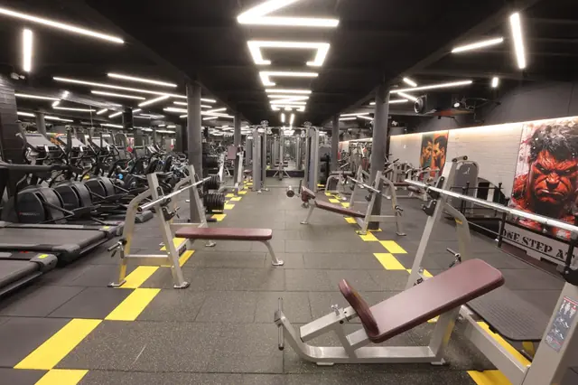 Cardio section with a row of treadmills - Incline Fitness, Mazgaon